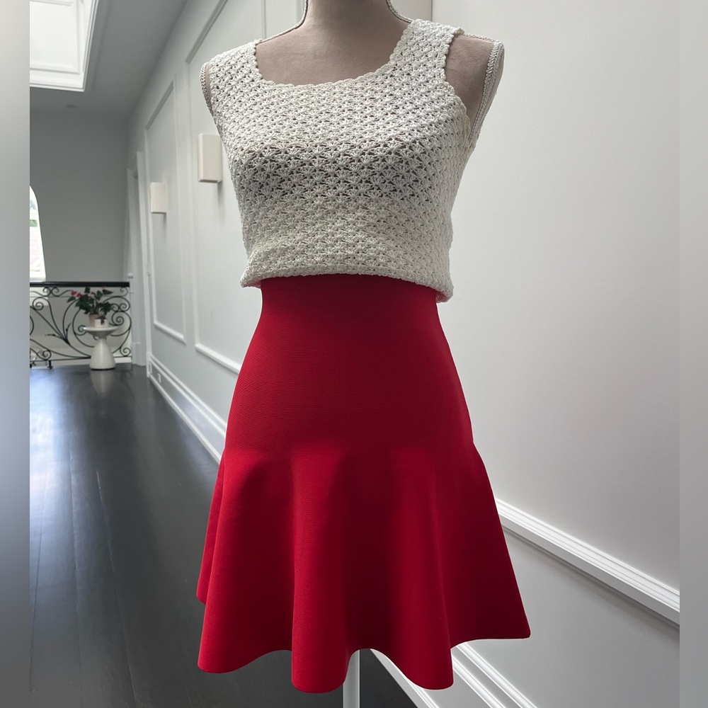 BCBGMaxAzria Ingrid Red Skirt Size Small